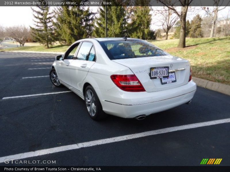 Arctic White / Black 2012 Mercedes-Benz C 300 Luxury 4Matic