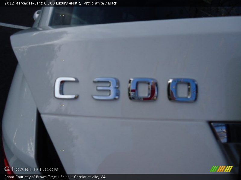 Arctic White / Black 2012 Mercedes-Benz C 300 Luxury 4Matic