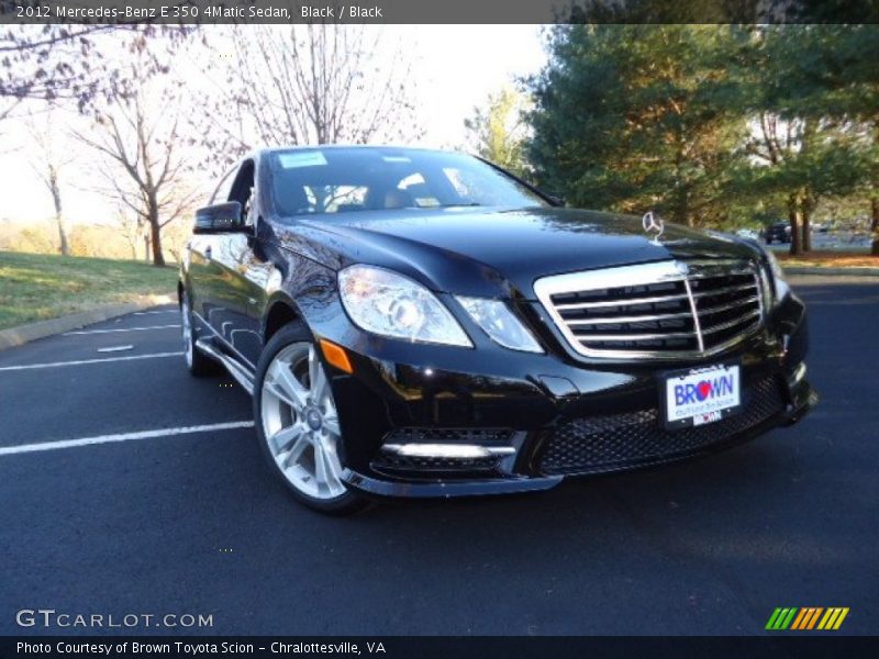 Black / Black 2012 Mercedes-Benz E 350 4Matic Sedan