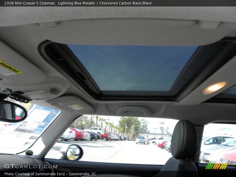 Lightning Blue Metallic / Checkered Carbon Black/Black 2008 Mini Cooper S Clubman