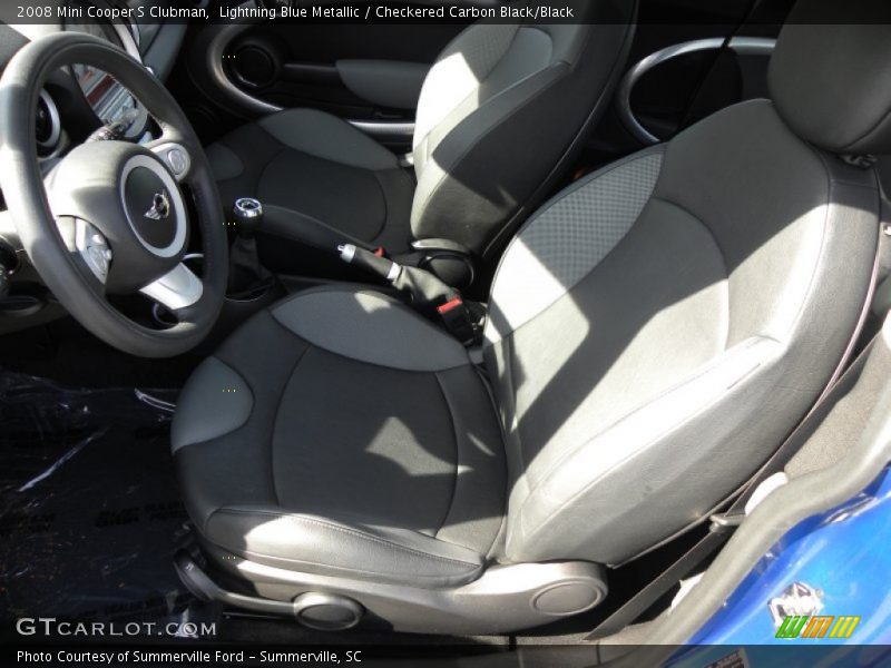 Lightning Blue Metallic / Checkered Carbon Black/Black 2008 Mini Cooper S Clubman