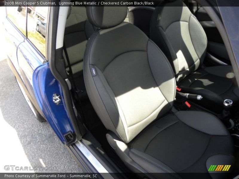 Lightning Blue Metallic / Checkered Carbon Black/Black 2008 Mini Cooper S Clubman