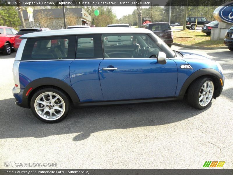 Lightning Blue Metallic / Checkered Carbon Black/Black 2008 Mini Cooper S Clubman