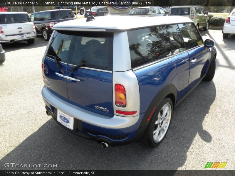 Lightning Blue Metallic / Checkered Carbon Black/Black 2008 Mini Cooper S Clubman
