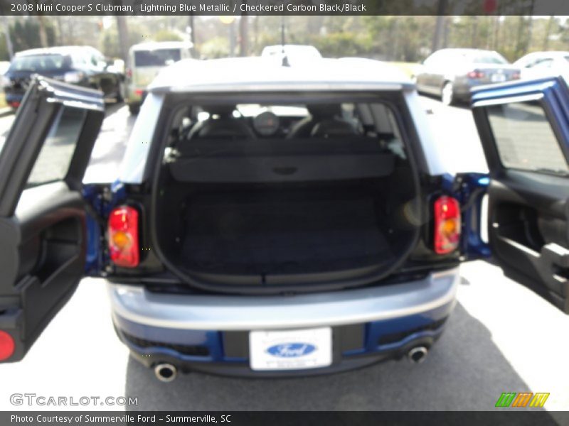 Lightning Blue Metallic / Checkered Carbon Black/Black 2008 Mini Cooper S Clubman