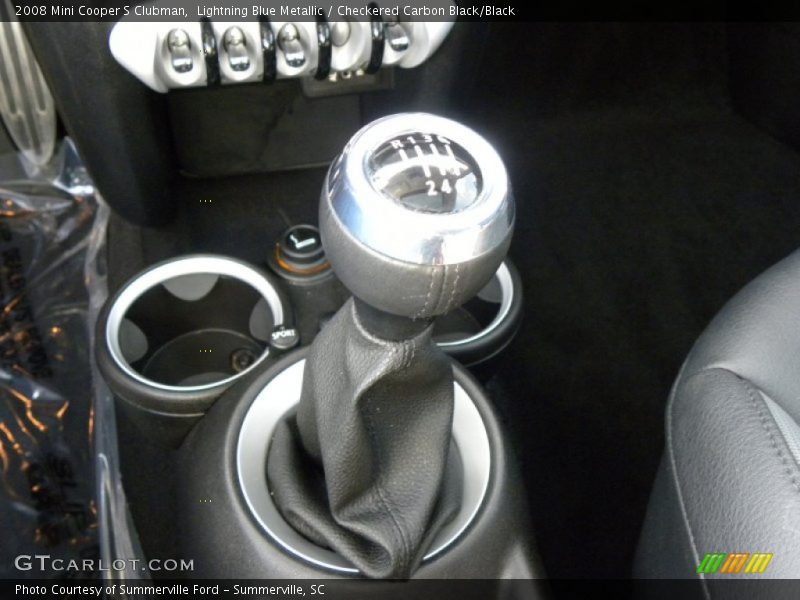 Lightning Blue Metallic / Checkered Carbon Black/Black 2008 Mini Cooper S Clubman