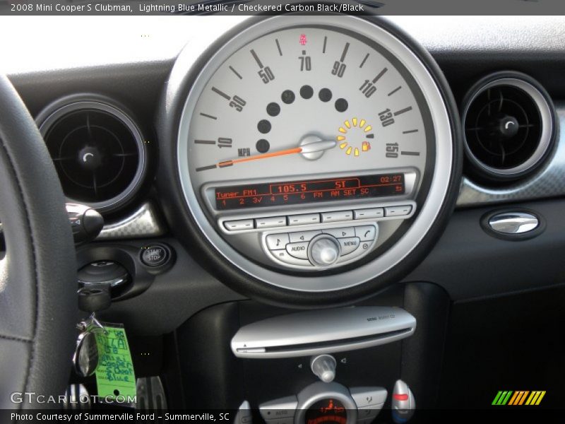 Lightning Blue Metallic / Checkered Carbon Black/Black 2008 Mini Cooper S Clubman