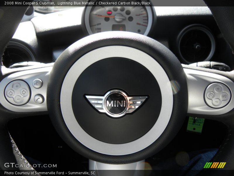 Lightning Blue Metallic / Checkered Carbon Black/Black 2008 Mini Cooper S Clubman