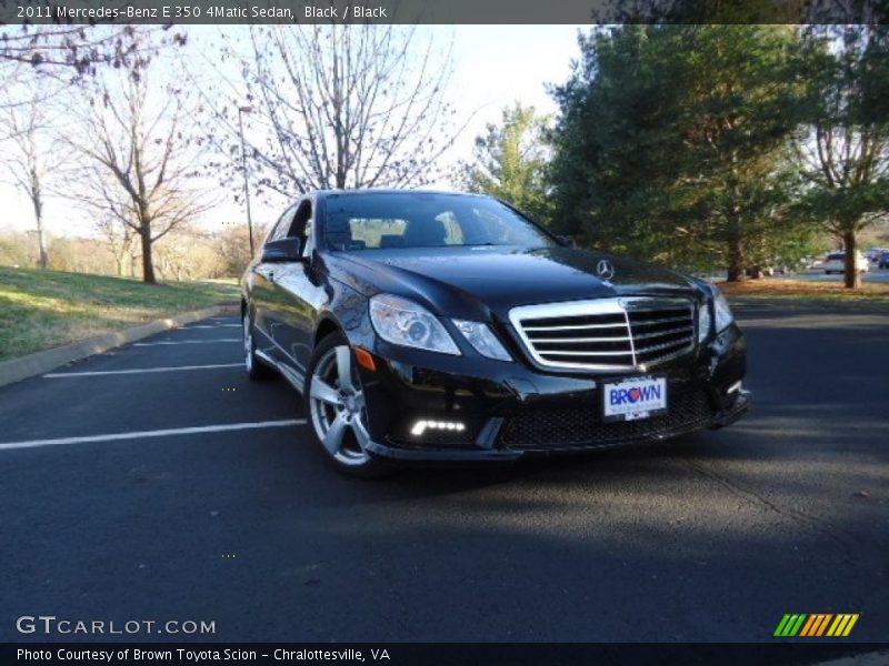 Black / Black 2011 Mercedes-Benz E 350 4Matic Sedan