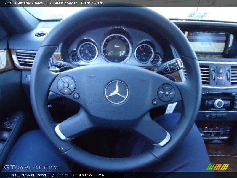 Black / Black 2011 Mercedes-Benz E 350 4Matic Sedan