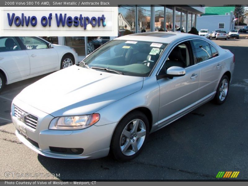 Silver Metallic / Anthracite Black 2008 Volvo S80 T6 AWD