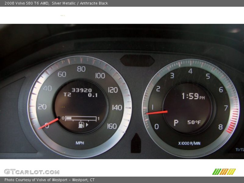 Silver Metallic / Anthracite Black 2008 Volvo S80 T6 AWD