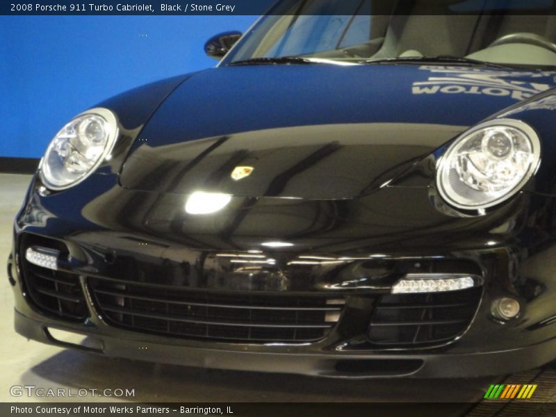 Black / Stone Grey 2008 Porsche 911 Turbo Cabriolet