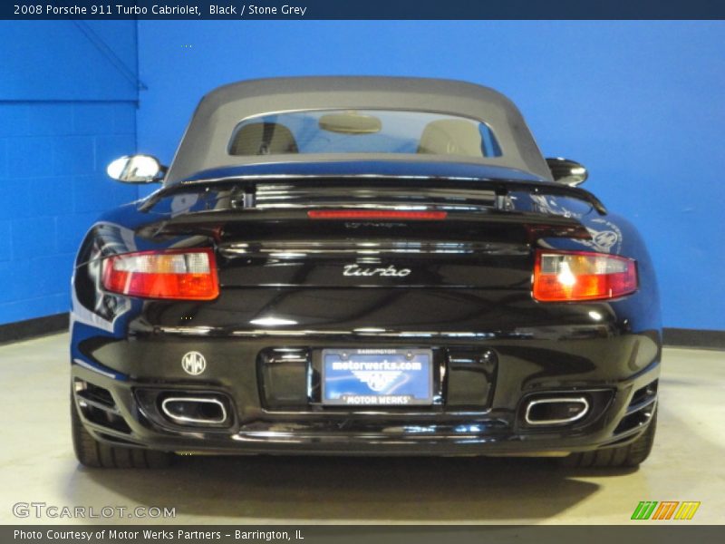 Black / Stone Grey 2008 Porsche 911 Turbo Cabriolet