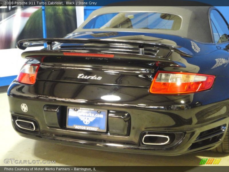 Black / Stone Grey 2008 Porsche 911 Turbo Cabriolet