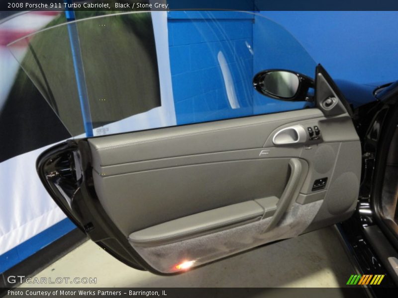 Black / Stone Grey 2008 Porsche 911 Turbo Cabriolet