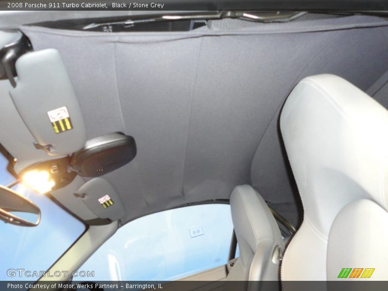 Black / Stone Grey 2008 Porsche 911 Turbo Cabriolet