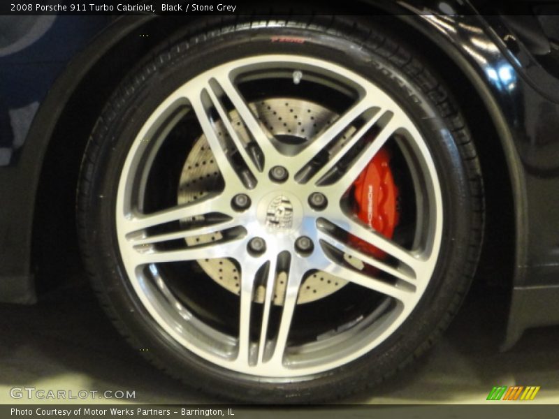 Black / Stone Grey 2008 Porsche 911 Turbo Cabriolet