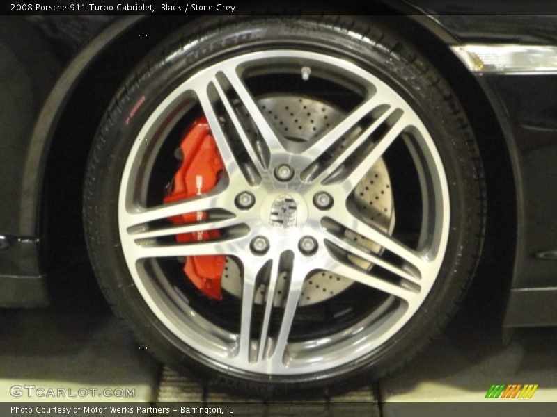 Black / Stone Grey 2008 Porsche 911 Turbo Cabriolet