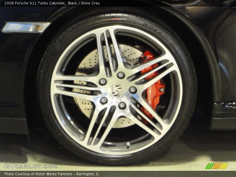 Black / Stone Grey 2008 Porsche 911 Turbo Cabriolet