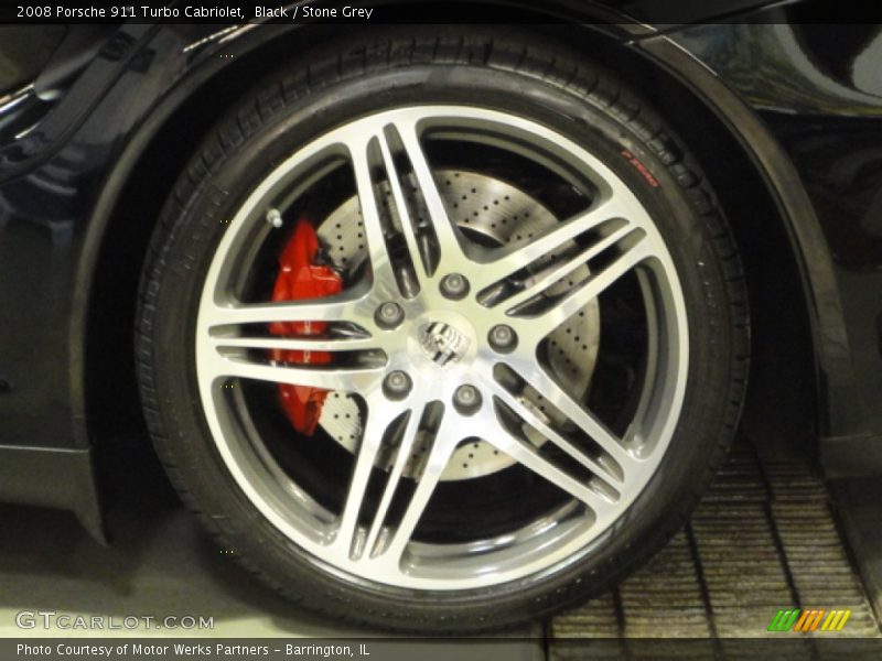 Black / Stone Grey 2008 Porsche 911 Turbo Cabriolet