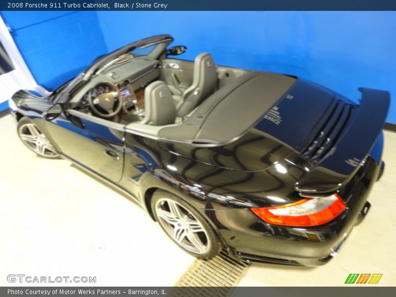 Black / Stone Grey 2008 Porsche 911 Turbo Cabriolet