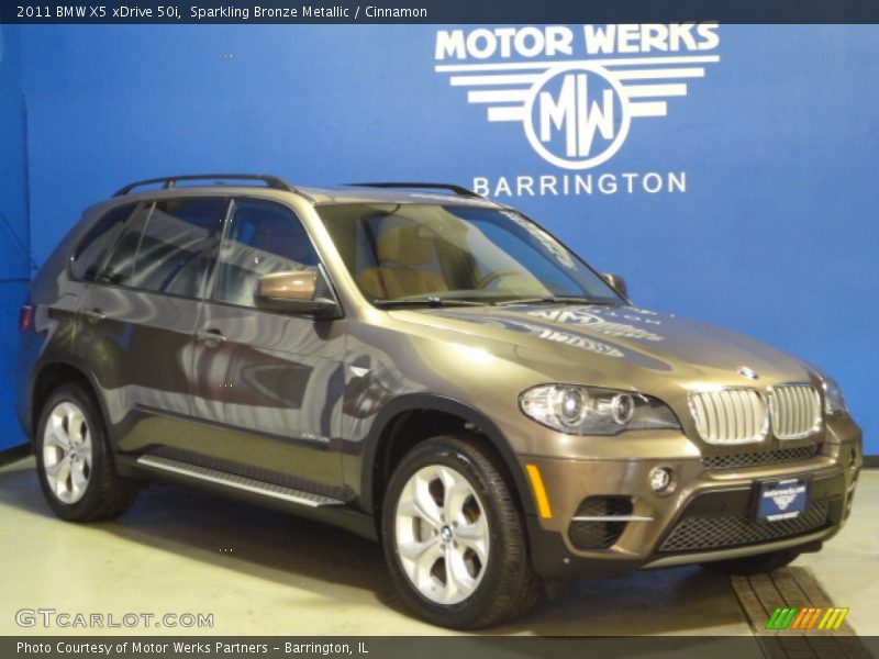 Sparkling Bronze Metallic / Cinnamon 2011 BMW X5 xDrive 50i