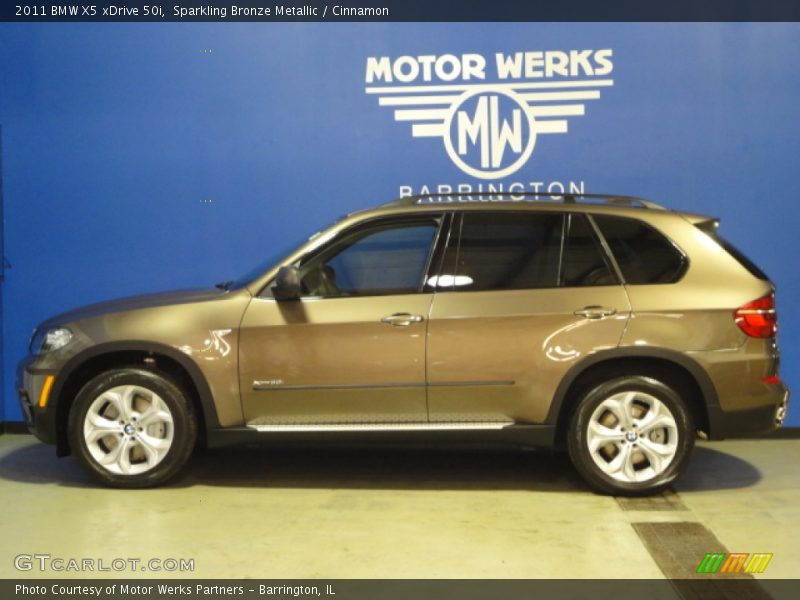 Sparkling Bronze Metallic / Cinnamon 2011 BMW X5 xDrive 50i
