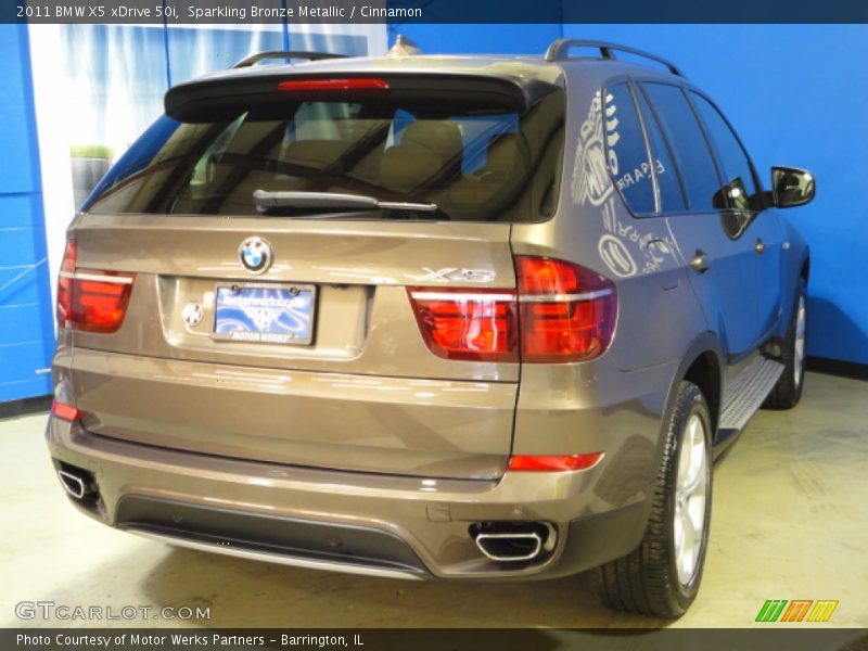Sparkling Bronze Metallic / Cinnamon 2011 BMW X5 xDrive 50i