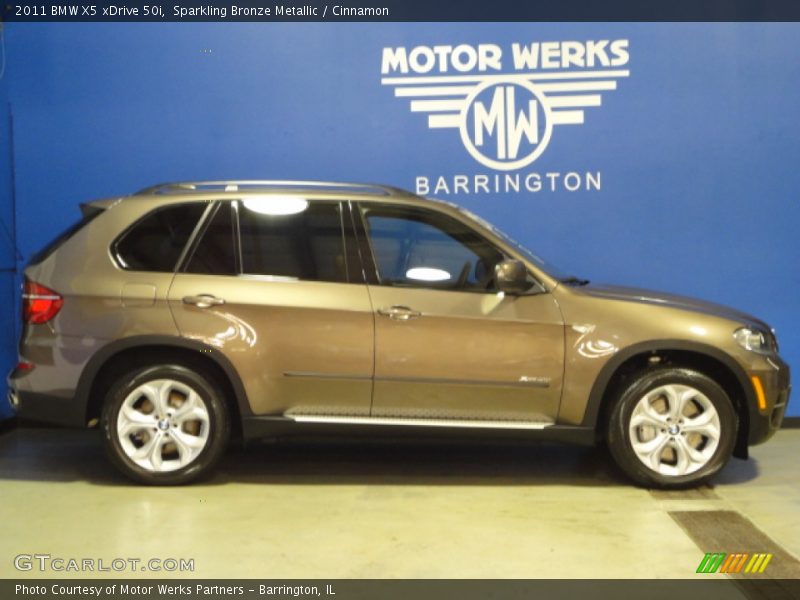 Sparkling Bronze Metallic / Cinnamon 2011 BMW X5 xDrive 50i