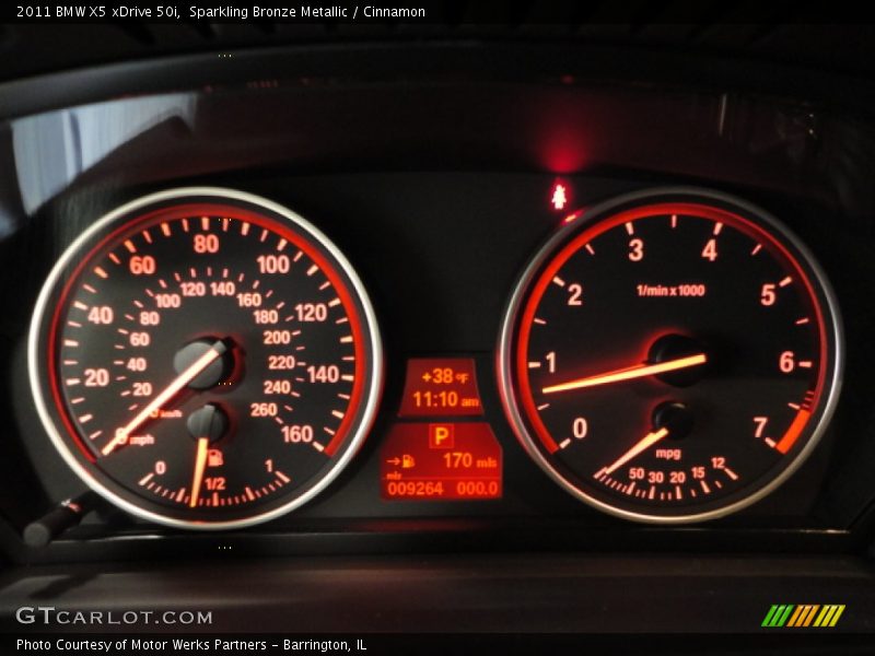 Sparkling Bronze Metallic / Cinnamon 2011 BMW X5 xDrive 50i
