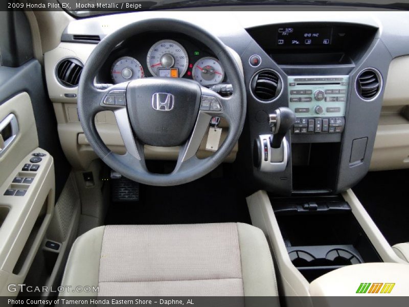 Mocha Metallic / Beige 2009 Honda Pilot EX