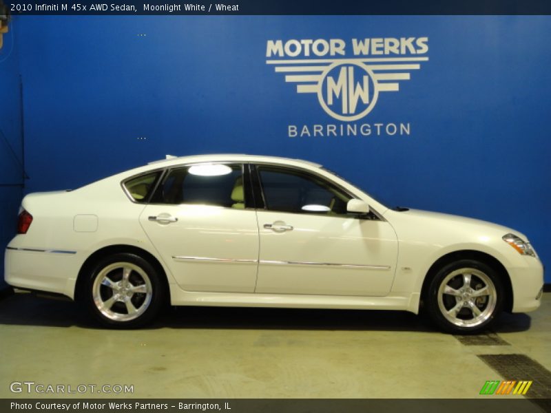 Moonlight White / Wheat 2010 Infiniti M 45x AWD Sedan