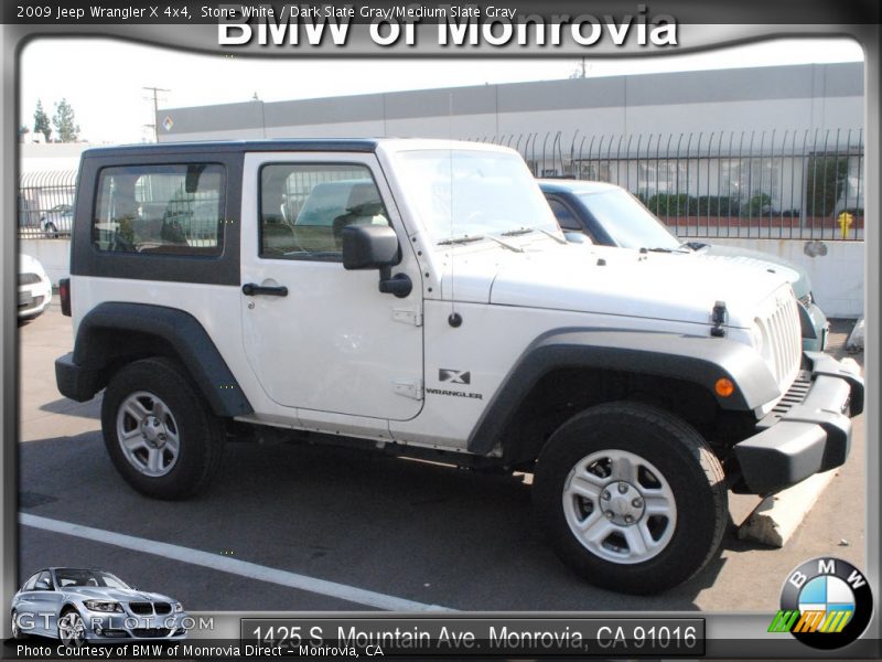 Stone White / Dark Slate Gray/Medium Slate Gray 2009 Jeep Wrangler X 4x4