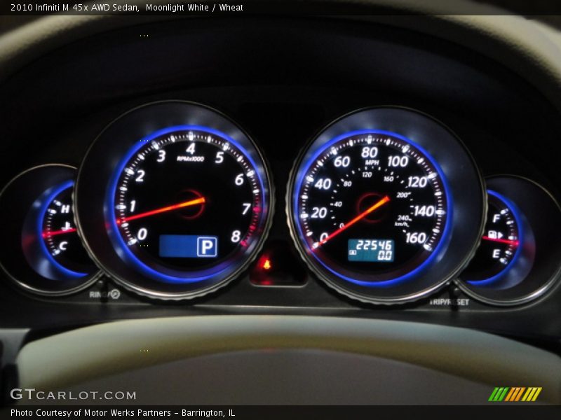 Moonlight White / Wheat 2010 Infiniti M 45x AWD Sedan