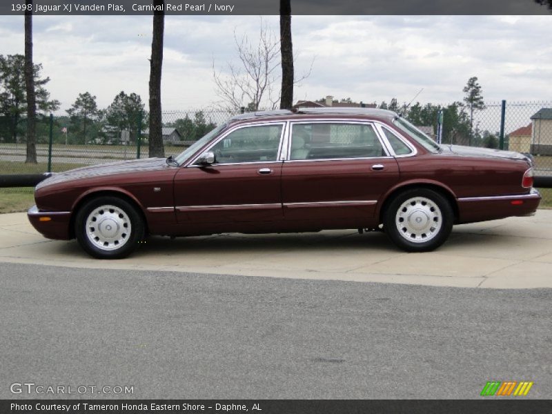 Carnival Red Pearl / Ivory 1998 Jaguar XJ Vanden Plas