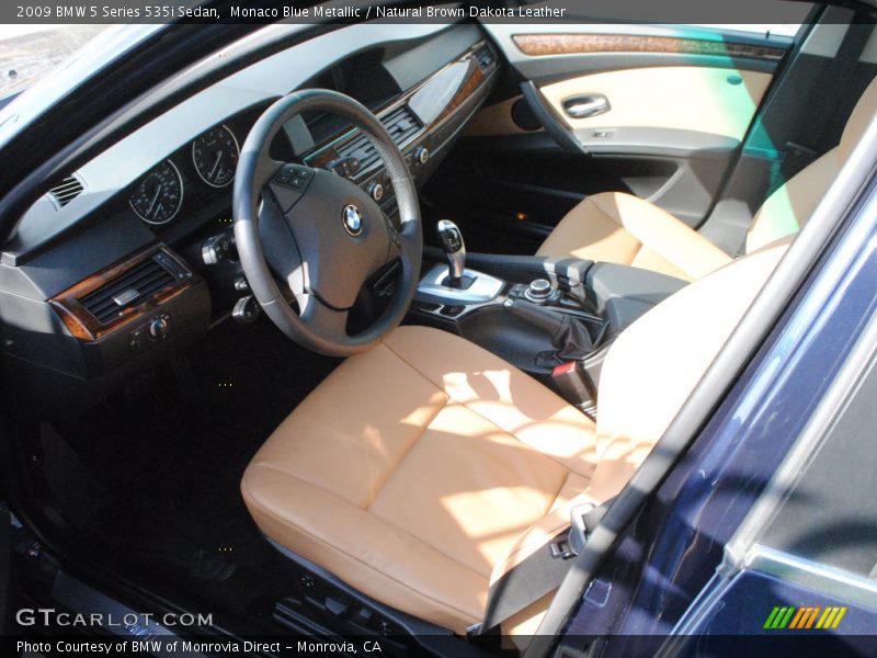 Monaco Blue Metallic / Natural Brown Dakota Leather 2009 BMW 5 Series 535i Sedan