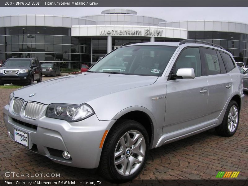 Titanium Silver Metallic / Grey 2007 BMW X3 3.0si