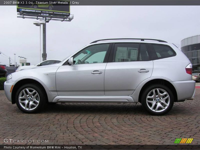Titanium Silver Metallic / Grey 2007 BMW X3 3.0si