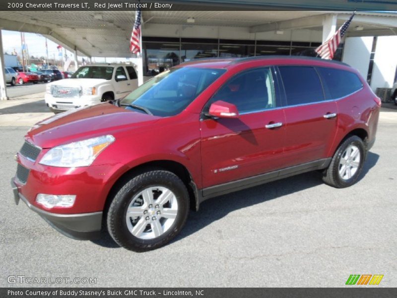 Red Jewel Tintcoat / Ebony 2009 Chevrolet Traverse LT