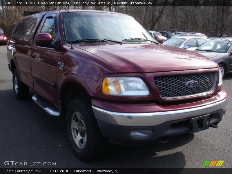 Burgundy Red Metallic / Medium Graphite Grey 2003 Ford F150 XLT Regular Cab 4x4