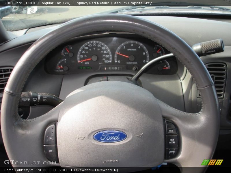 Burgundy Red Metallic / Medium Graphite Grey 2003 Ford F150 XLT Regular Cab 4x4