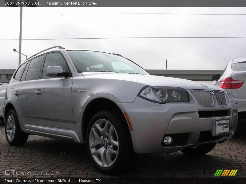 Titanium Silver Metallic / Grey 2007 BMW X3 3.0si
