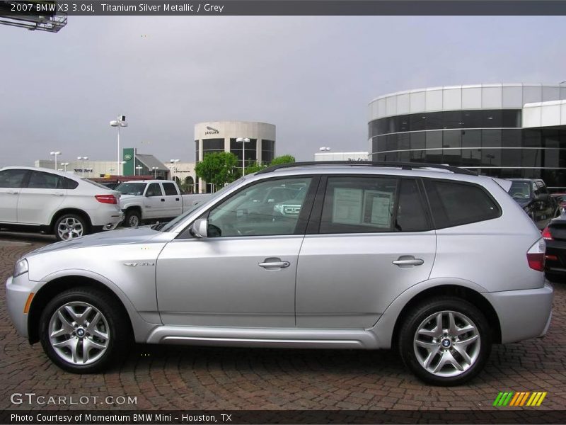 Titanium Silver Metallic / Grey 2007 BMW X3 3.0si