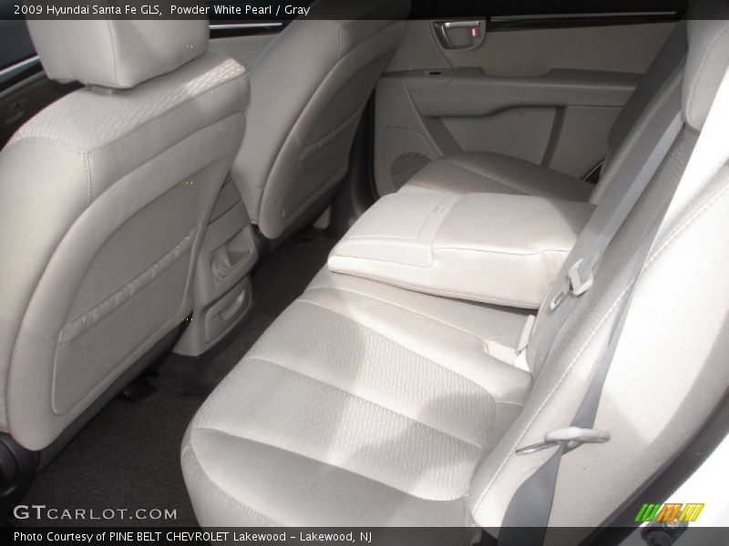 Powder White Pearl / Gray 2009 Hyundai Santa Fe GLS