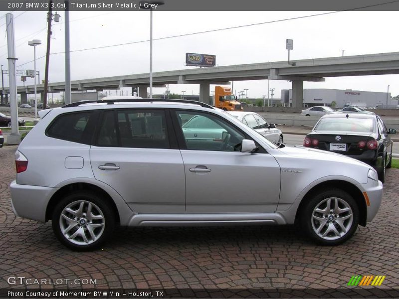 Titanium Silver Metallic / Grey 2007 BMW X3 3.0si