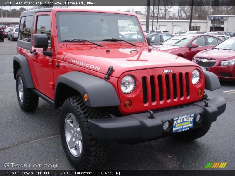 Flame Red / Black 2011 Jeep Wrangler Rubicon 4x4