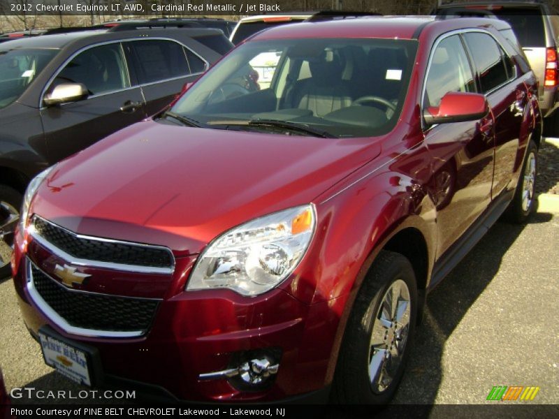 Cardinal Red Metallic / Jet Black 2012 Chevrolet Equinox LT AWD