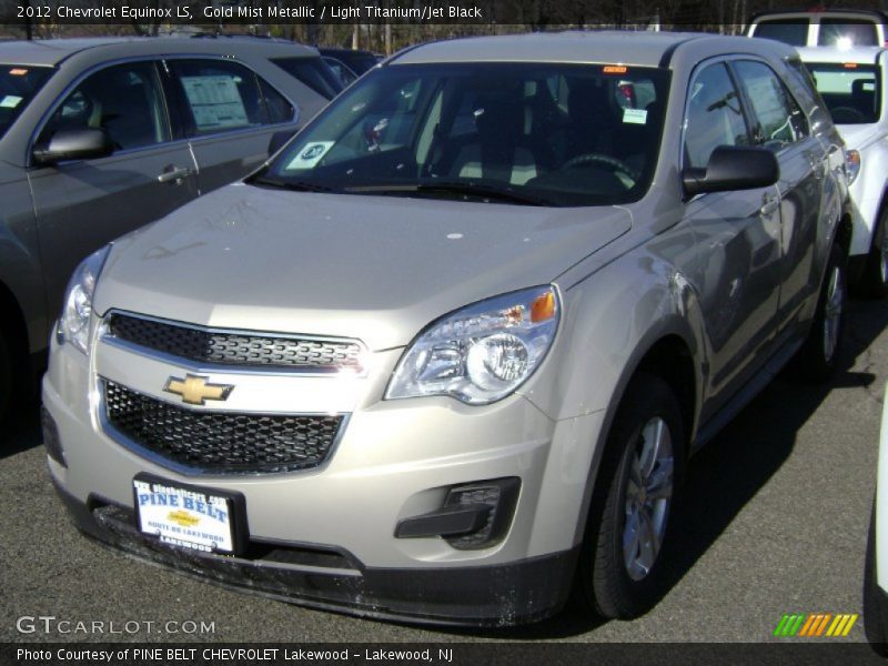 Gold Mist Metallic / Light Titanium/Jet Black 2012 Chevrolet Equinox LS