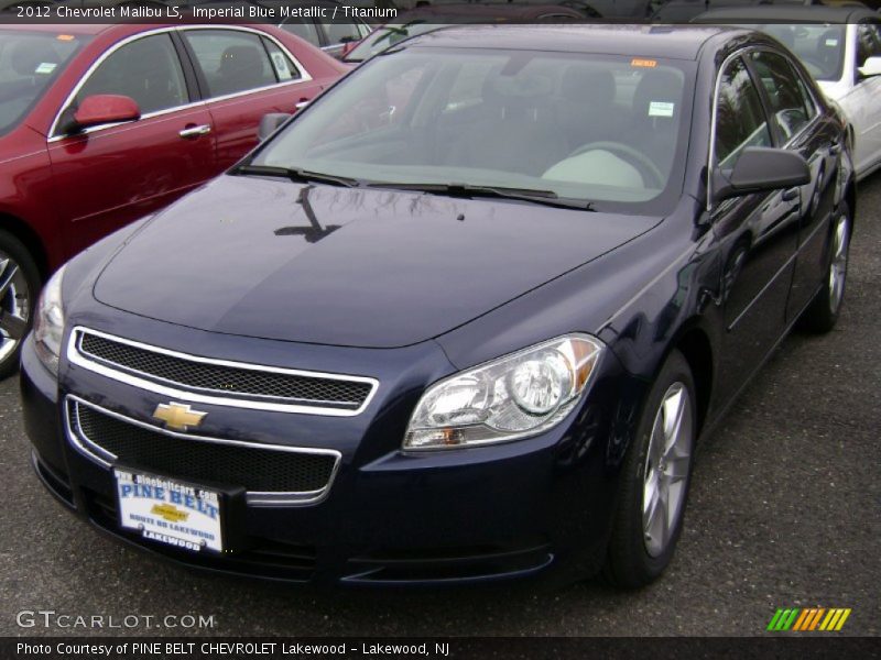 Imperial Blue Metallic / Titanium 2012 Chevrolet Malibu LS